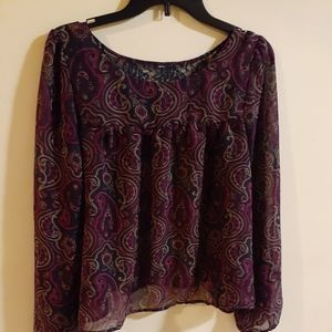Flowy plum blouse